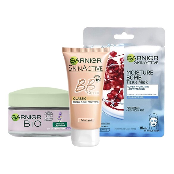 24h Hydration (Day Cream & BB Cream & Moisture Bomb Tissue Mask), GARNIER